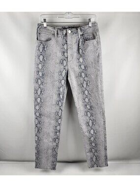 JOES Jeans Womens 30x29 Blue Gray Snakeskin The Luna High Rise Cigarette Jeans